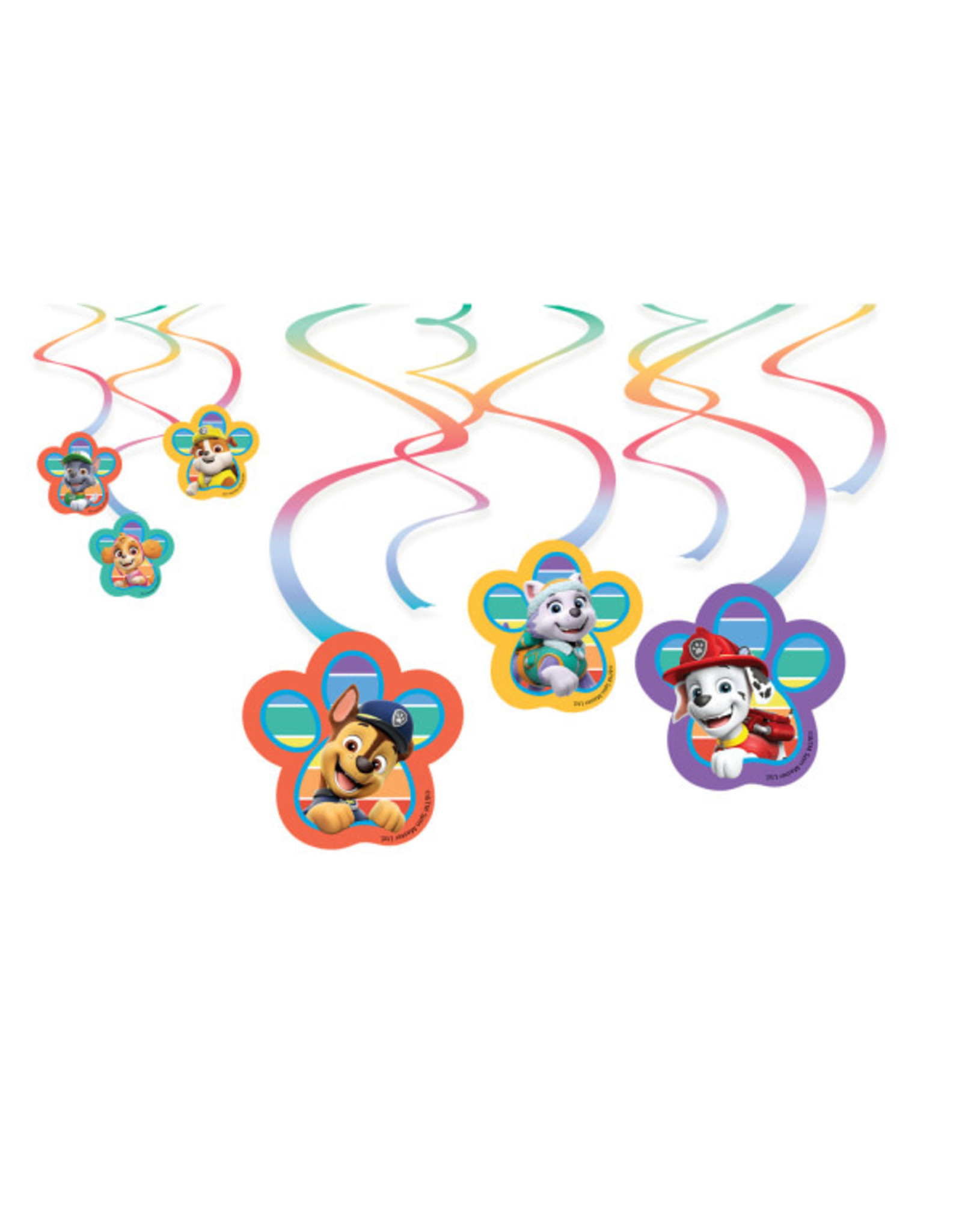 Paw Patrol rainbow hangdecoratie 6-delig