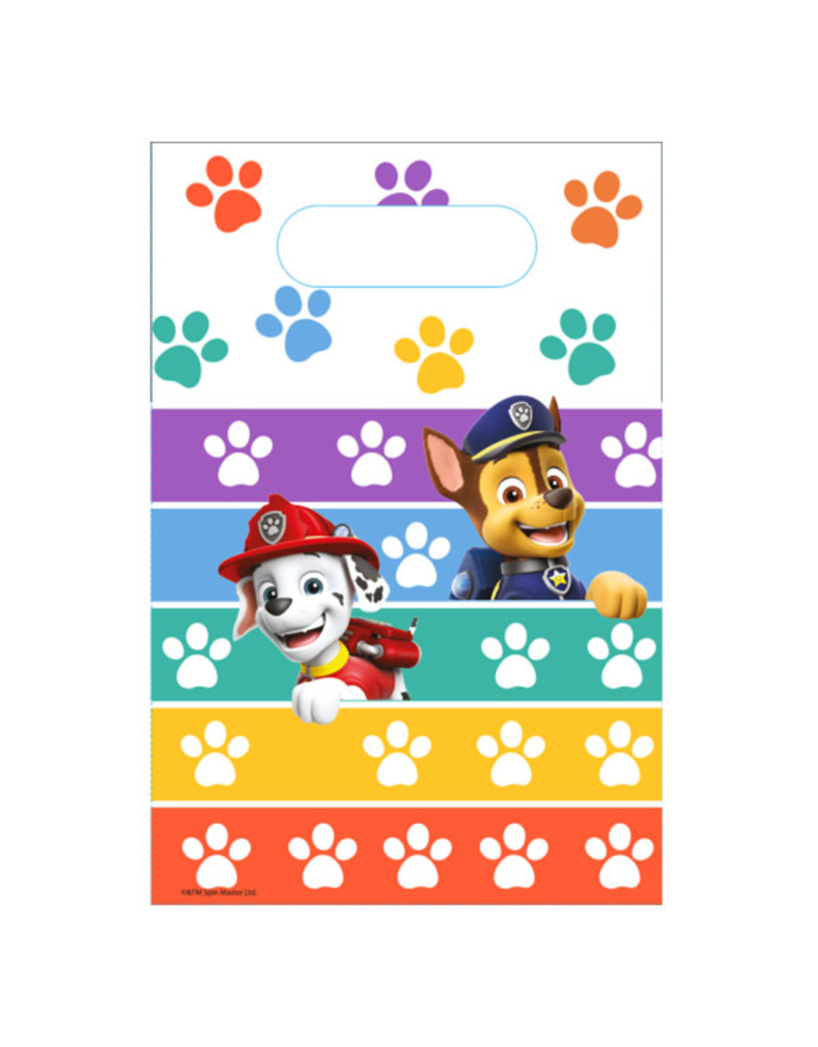 Paw Patrol rainbow uitdeelzakjes 8 stuks