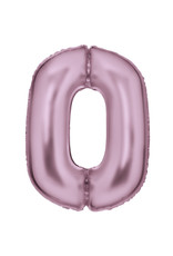Folieballon pastel roze 86 cm cijfer 0