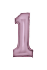 Folieballon pastel roze 86 cm cijfer 1