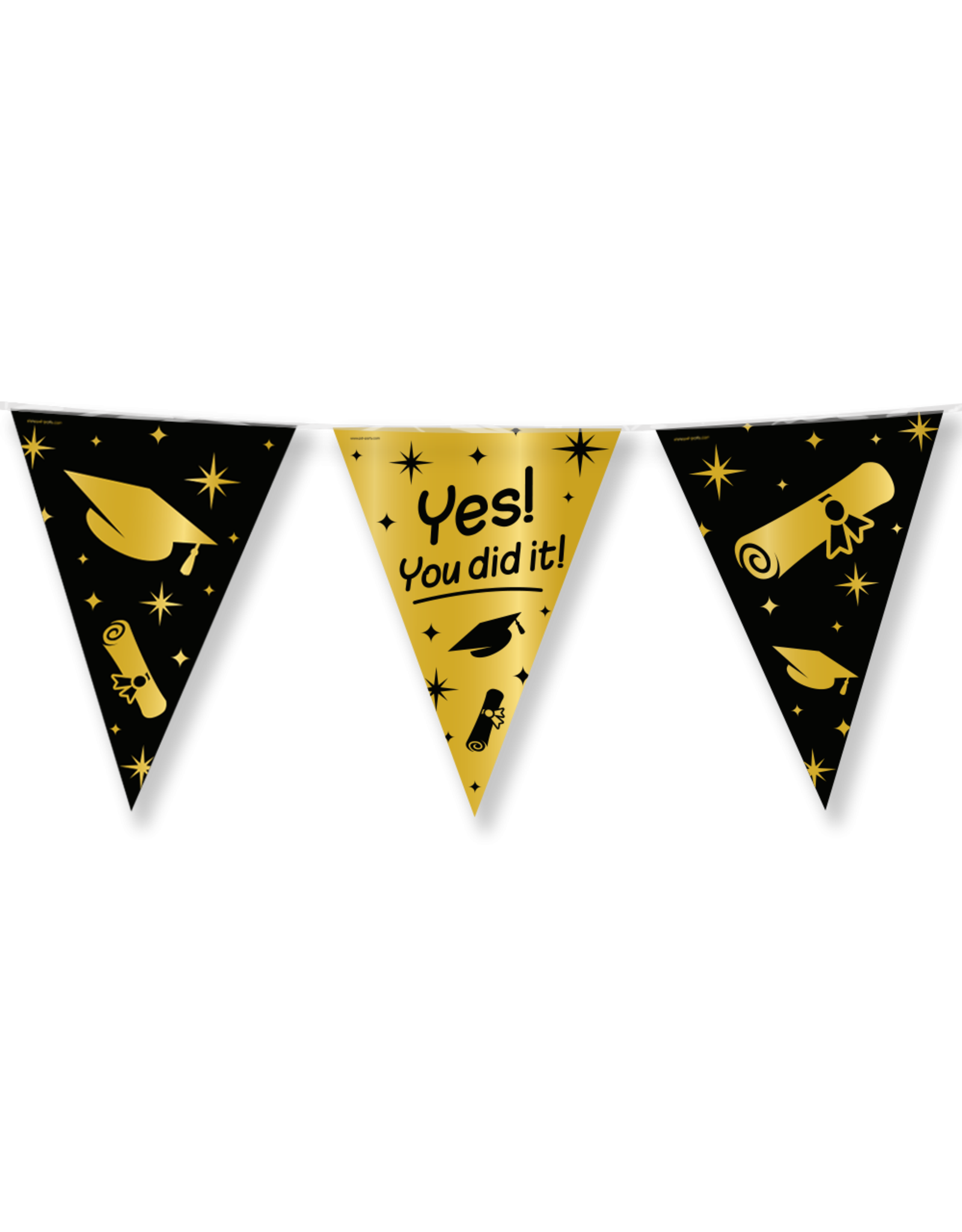 Classy black & gold vlaggenlijn yes, you did it 10 meter