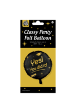 Classy folieballon black & gold you did it 46 cm