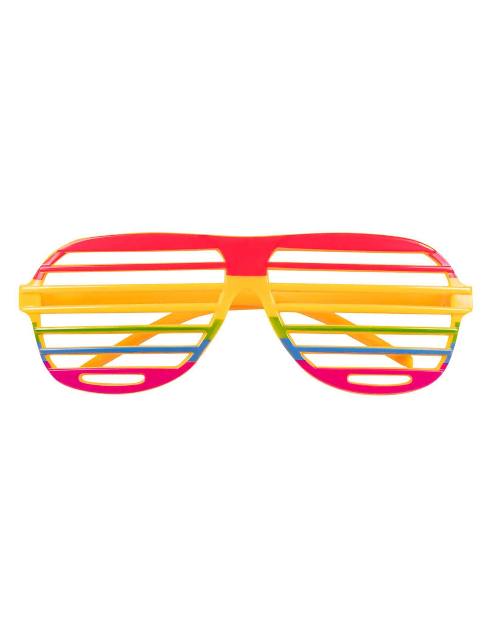 Boland partybril shutter shades regenboog