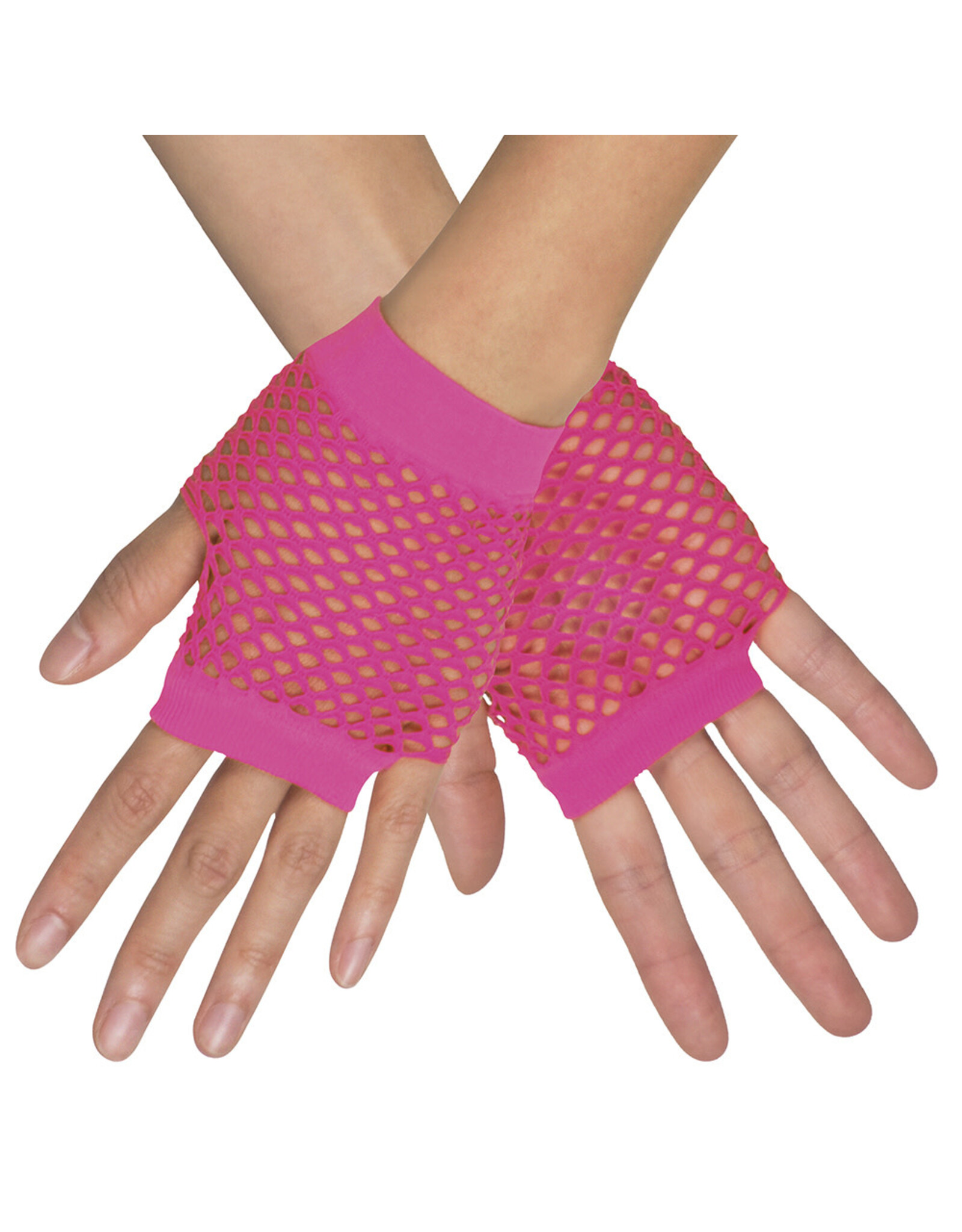 Boland visnet handschoenen roze