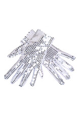 Boland handschoenen pols Sequins zilver