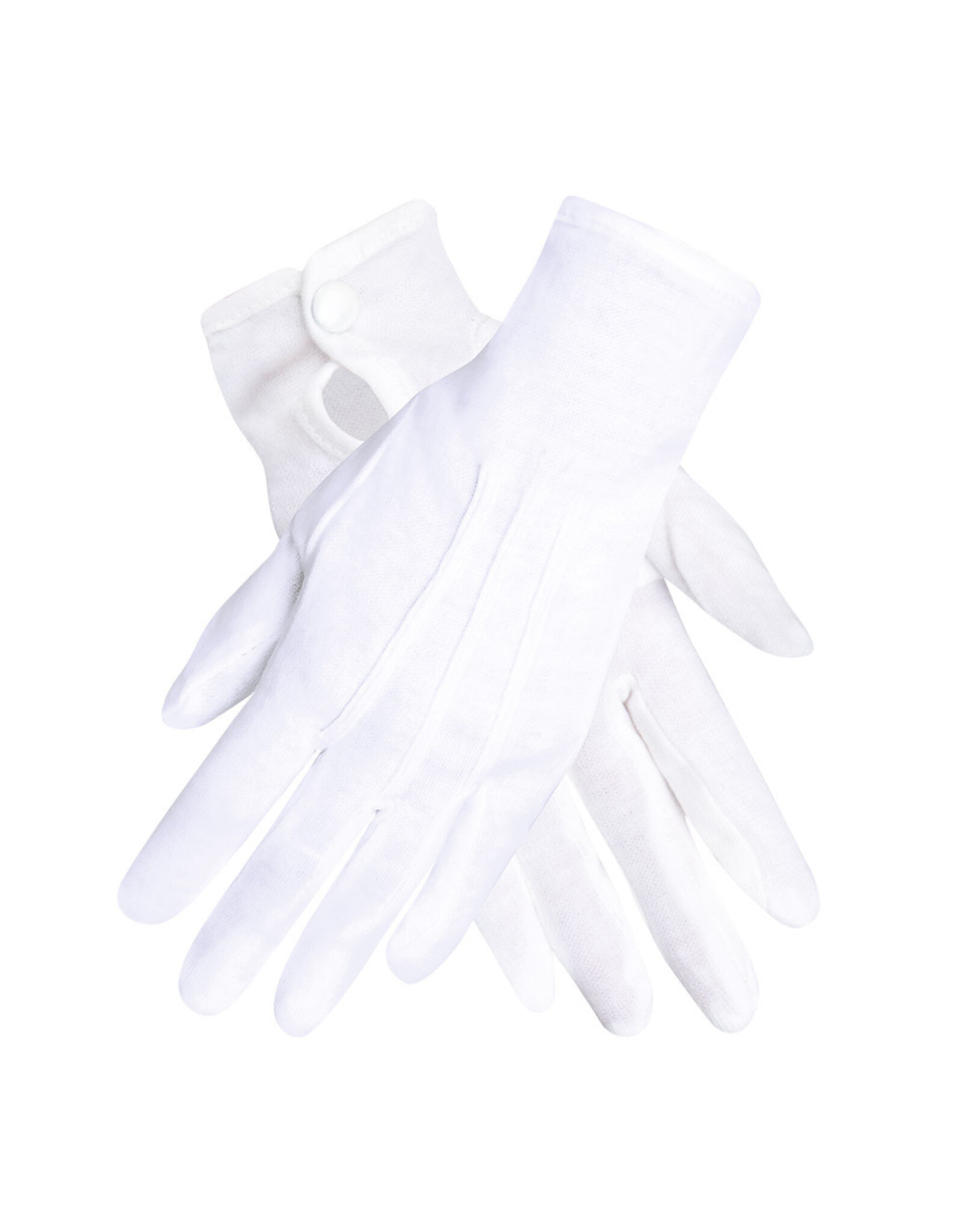 Boland handschoenen basic wit met drukknoop XL