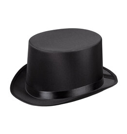 Boland hoed gala zwart met satijnlint