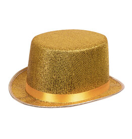 Boland hoge hoed Glitz goud