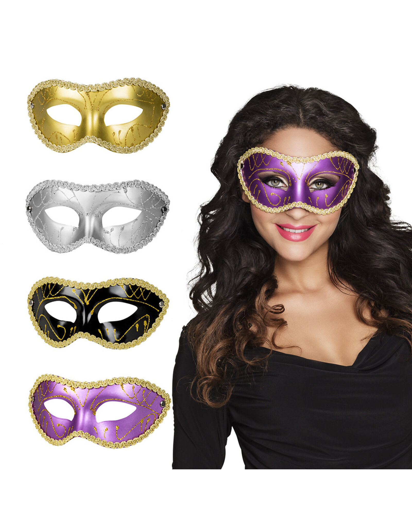 Boland oogmasker Gabriella (div kleuren)