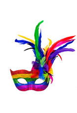 Boland oogmasker Venice arcobaleno regenboog kleuren