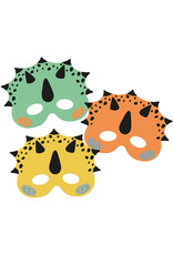 Dino roars papieren maskers 6 stuks