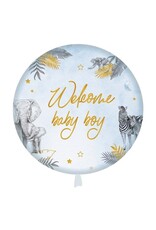 Folieballon baby safari welcome baby boy 45 cm