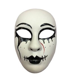 Partychimp plastic masker Pierrot pvc