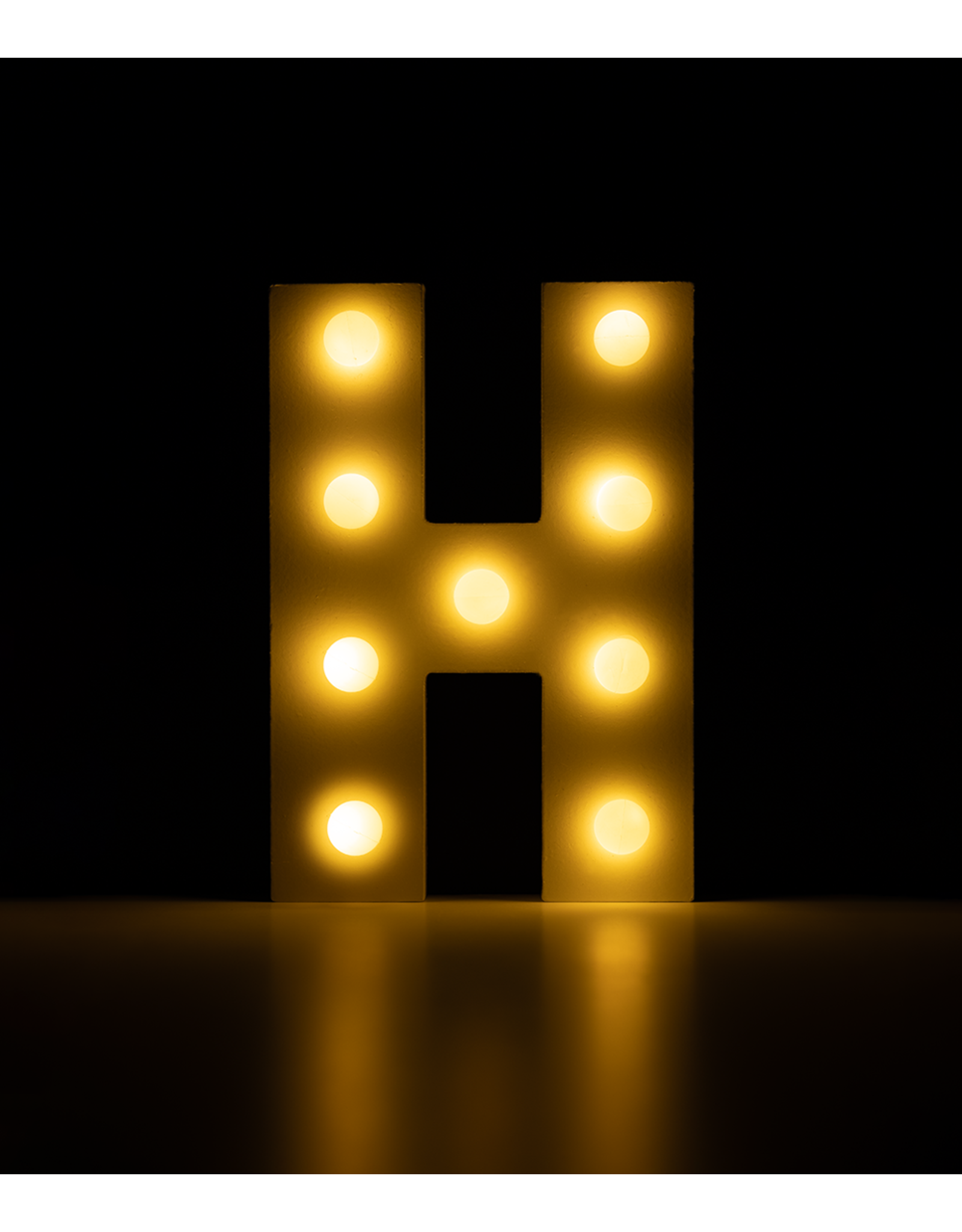 Light letter - H