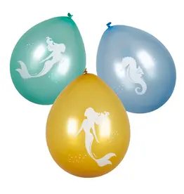 Boland Zeemeermin latex ballonnen 6 stuks