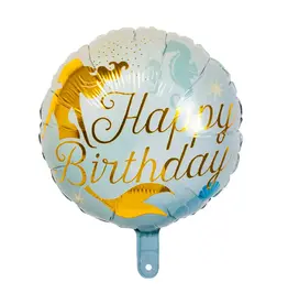 Boland zeemeermin folieballon happy birthday 45 cm