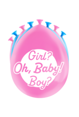 Gender reveal latex ballonnen 6 stuks