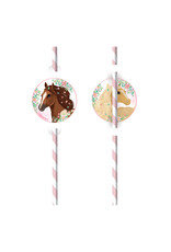 Amscan beautiful horses rietjes 8 stuks