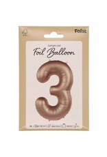 Folieballon starlight Gold 86 cm cijfer 3
