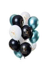 Latex ballonnenset 12,5 anniversary 33 cm 12 stuks