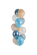 Latex ballonnenset baby boy 33 cm 12 stuks