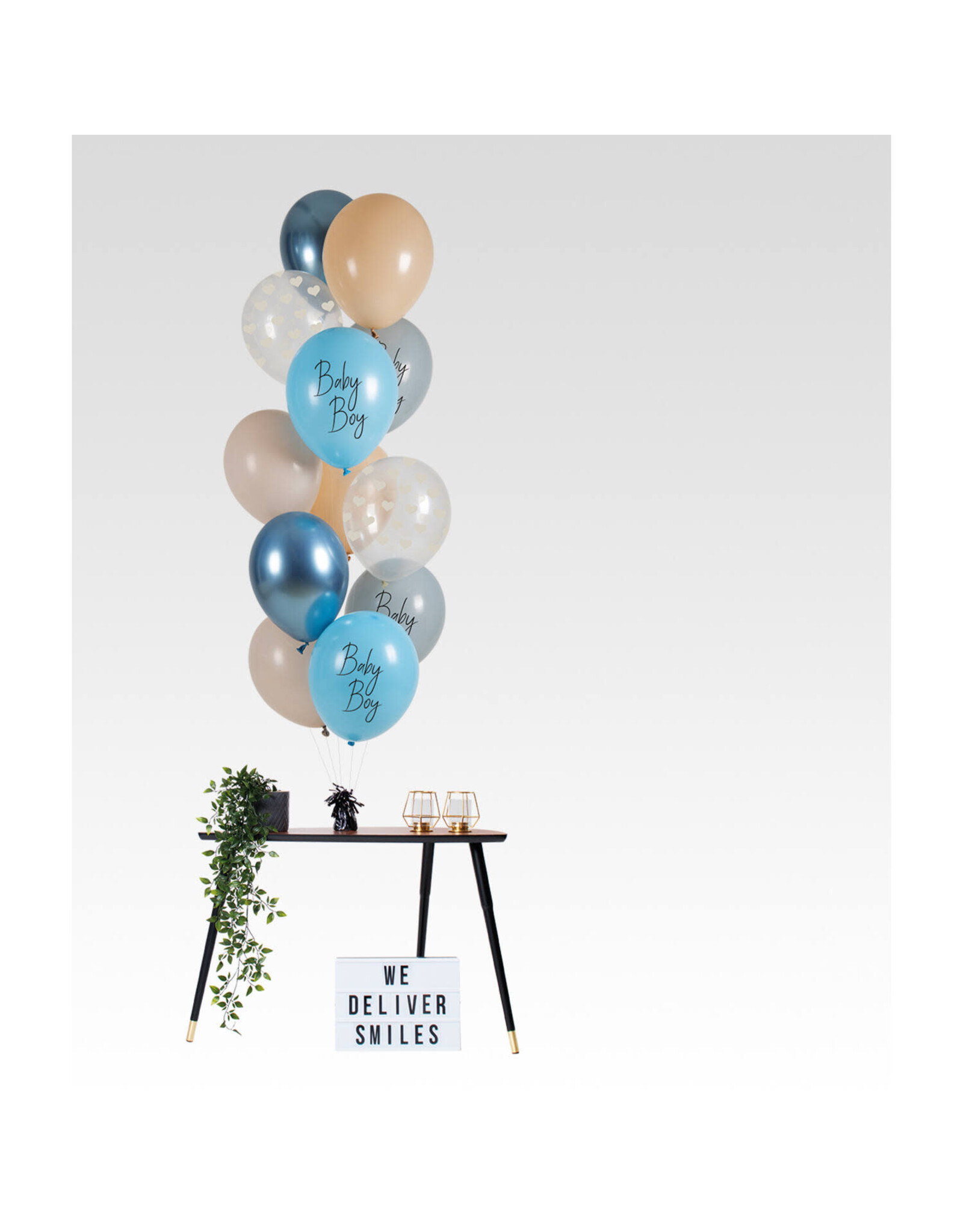 Latex ballonnenset baby boy 33 cm 12 stuks