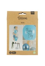 Latex ballonnenset baby boy 33 cm 12 stuks