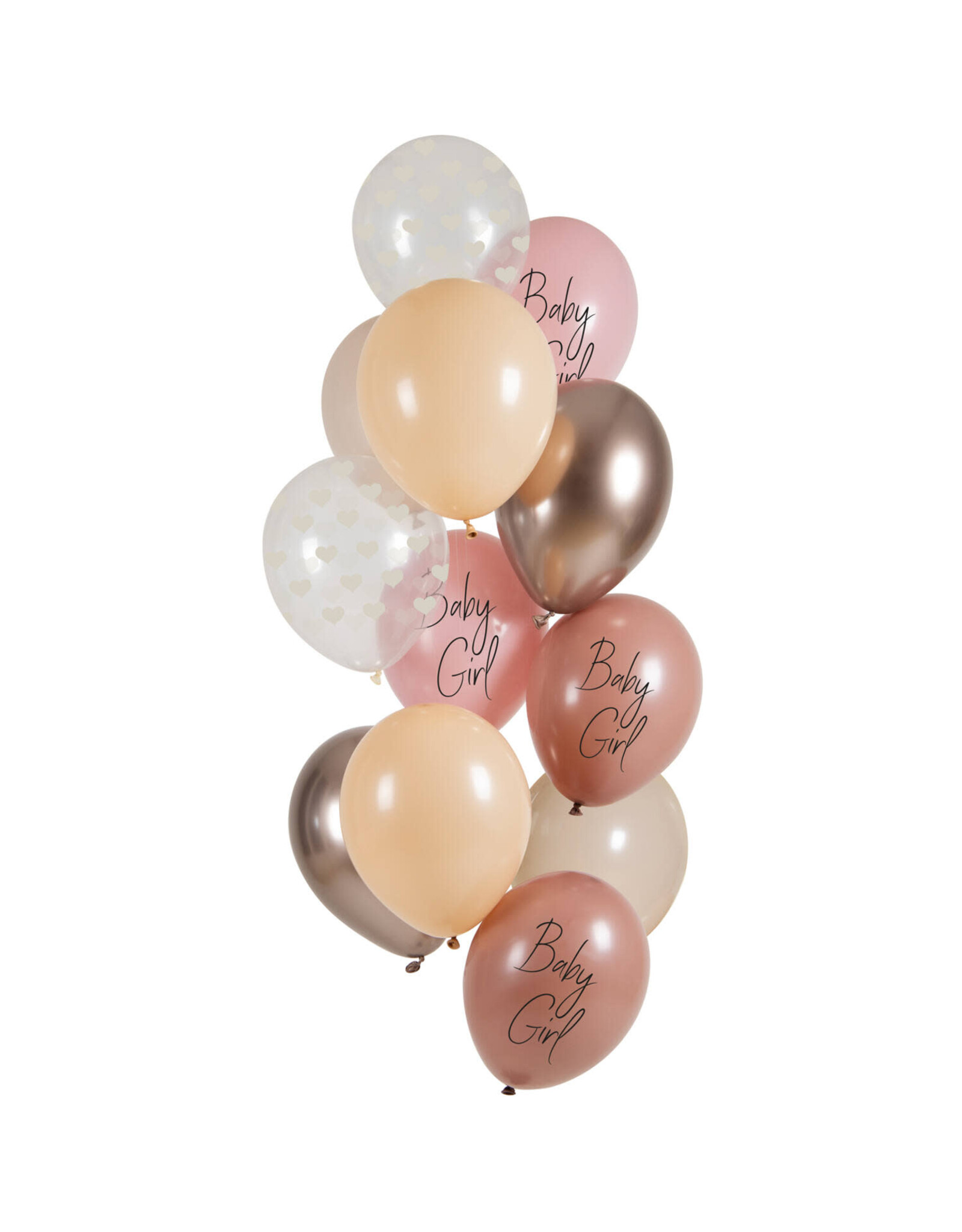 Latex ballonnenset baby girl 33 cm 12 stuks