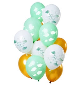 Latex ballonnenset baby on the way 33 cm 12 stuks
