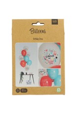 Latex ballonnenset birthday circus 33 cm 12 stuks