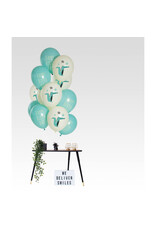 Latex ballonnenset birthday crocodile 33 cm 12 stuks