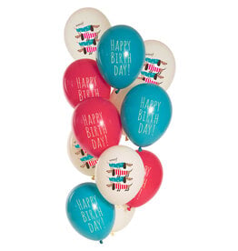 Latex ballonnenset birthday doggy 33 cm 12 stuks