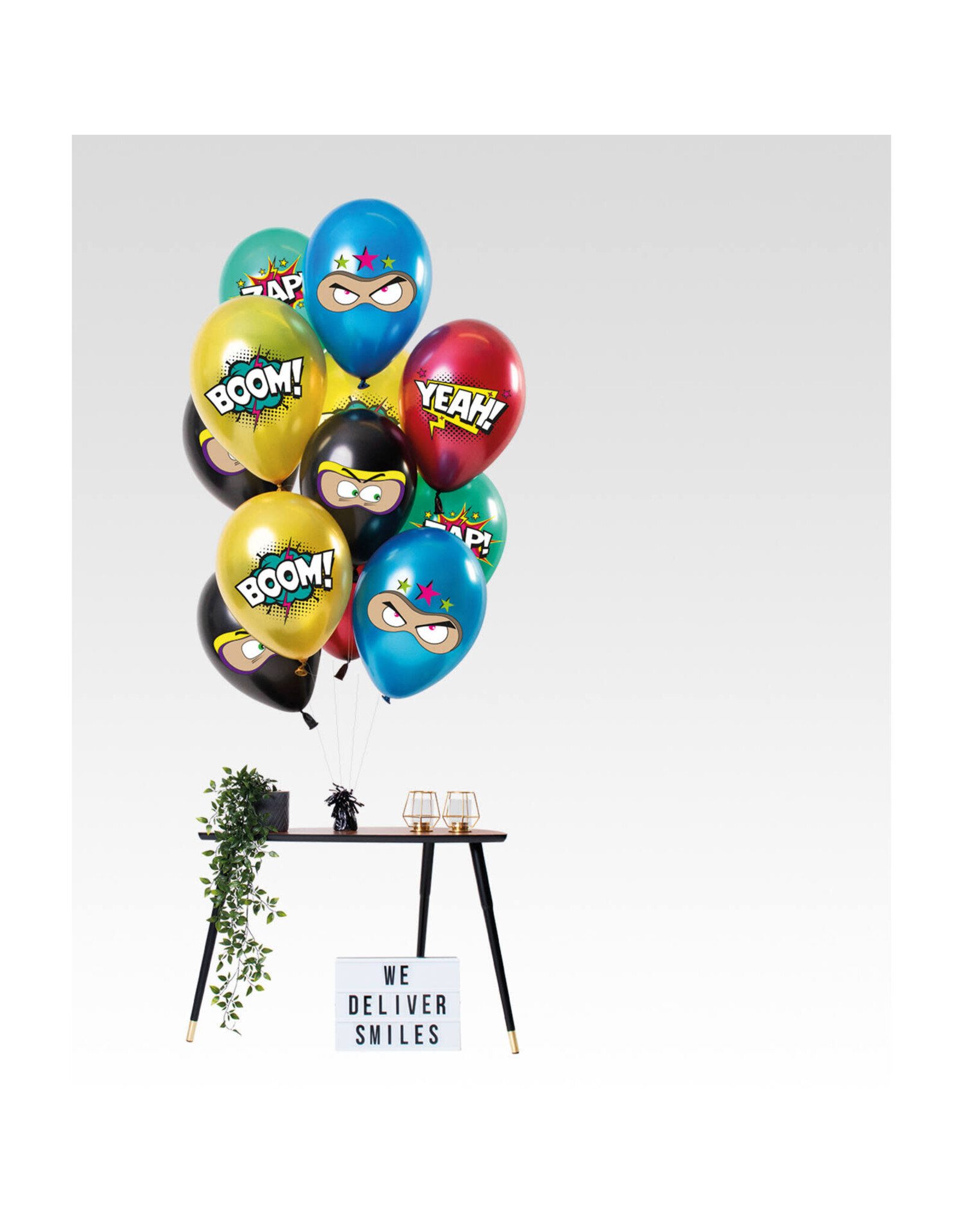 Latex ballonnenset birthday hero 33 cm 12 stuks