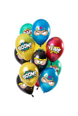 Latex ballonnenset birthday hero 33 cm 12 stuks