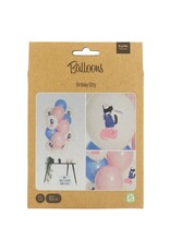 Latex ballonnenset birthday kitty 33 cm 12 stuks