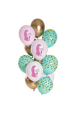 Latex ballonnenset birthday panter 33 cm 12 stuks