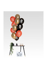 Latex ballonnenset birthday pirate 33 cm 12 stuks