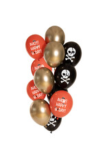 Latex ballonnenset birthday pirate 33 cm 12 stuks
