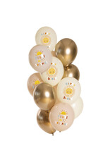 Latex ballonnenset birthday sunshine 33 cm 12 stuks
