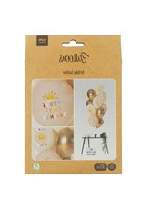 Latex ballonnenset birthday sunshine 33 cm 12 stuks