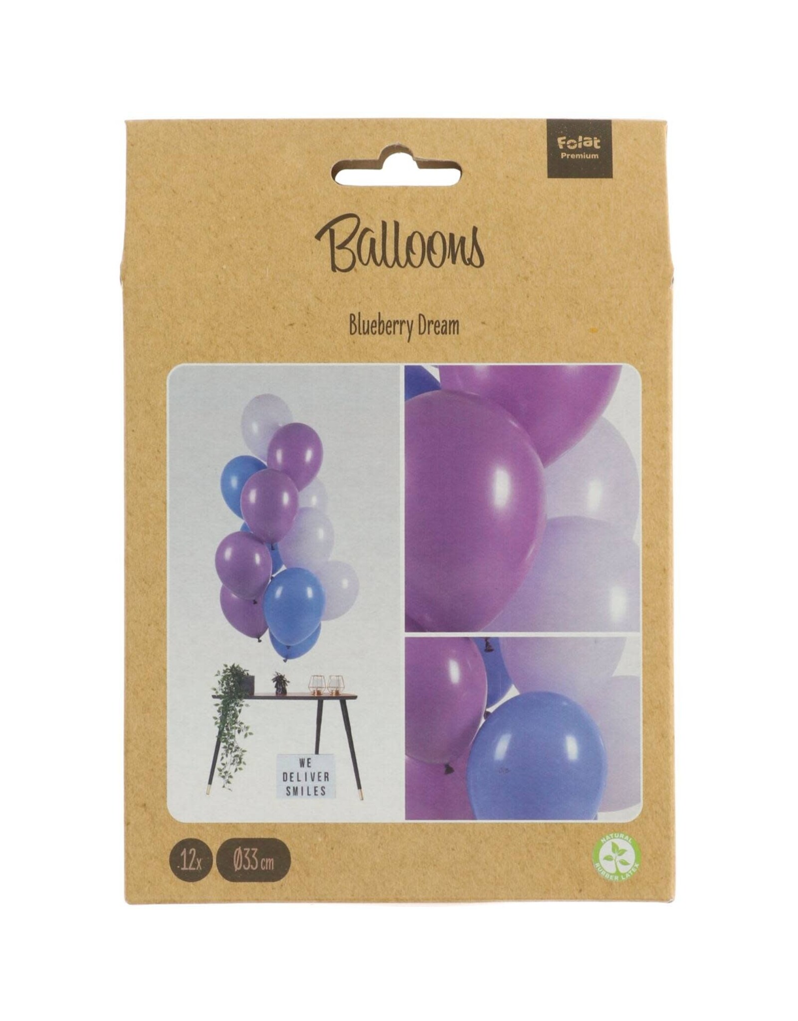 Latex ballonnenset blueberry dream 33 cm 12 stuks
