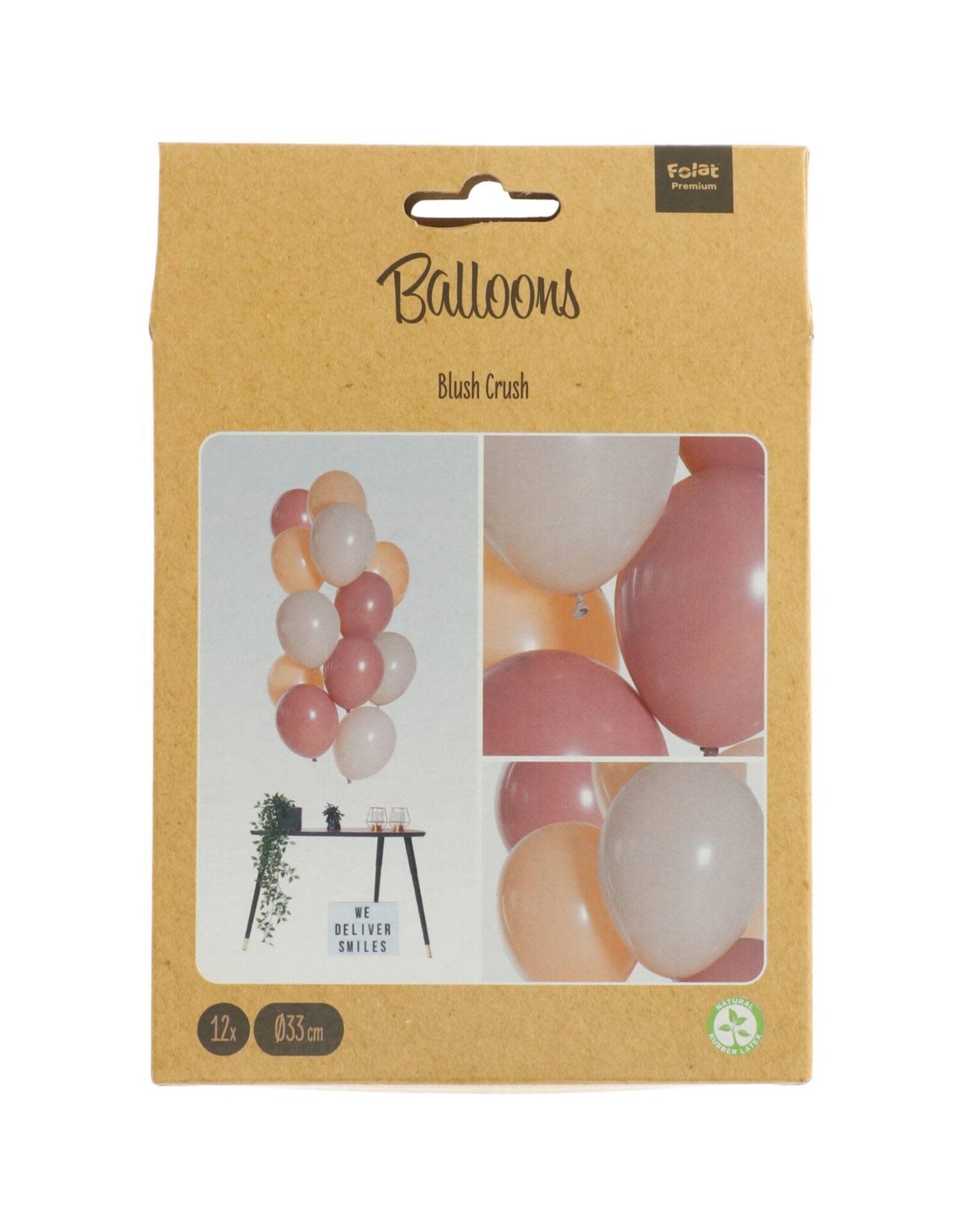 Latex ballonnenset blush crush 33 cm 12 stuks
