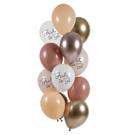 Latex ballonnenset bride to be 33 cm 12 stuks