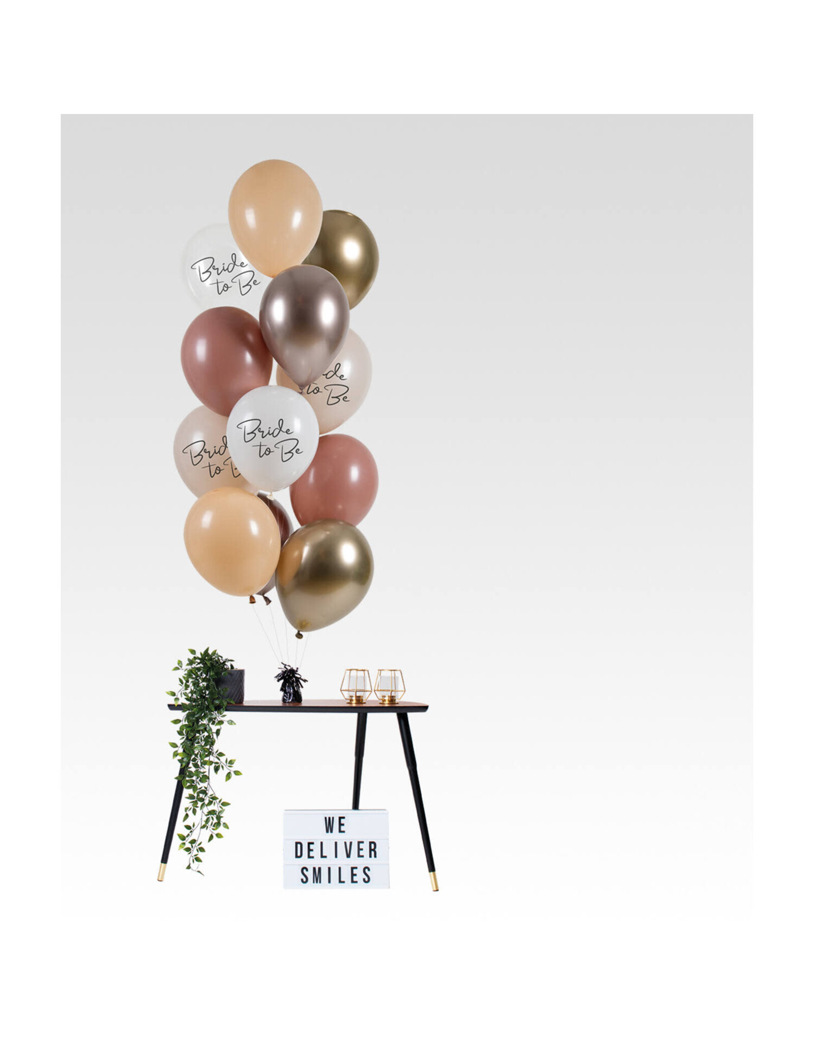 Latex ballonnenset bride to be 33 cm 12 stuks