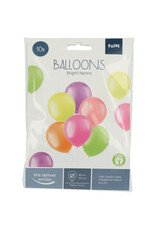 Latex ballonnenset bright neons 33 cm 10 stuks