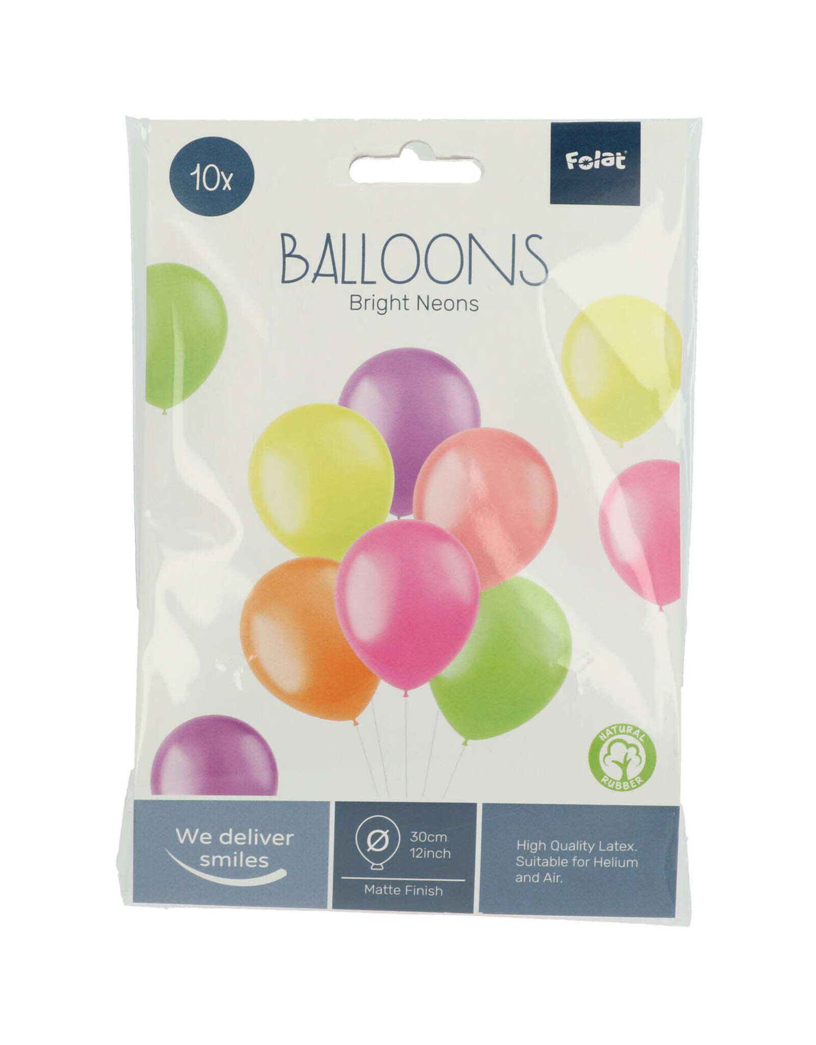 Latex ballonnenset bright neons 33 cm 10 stuks