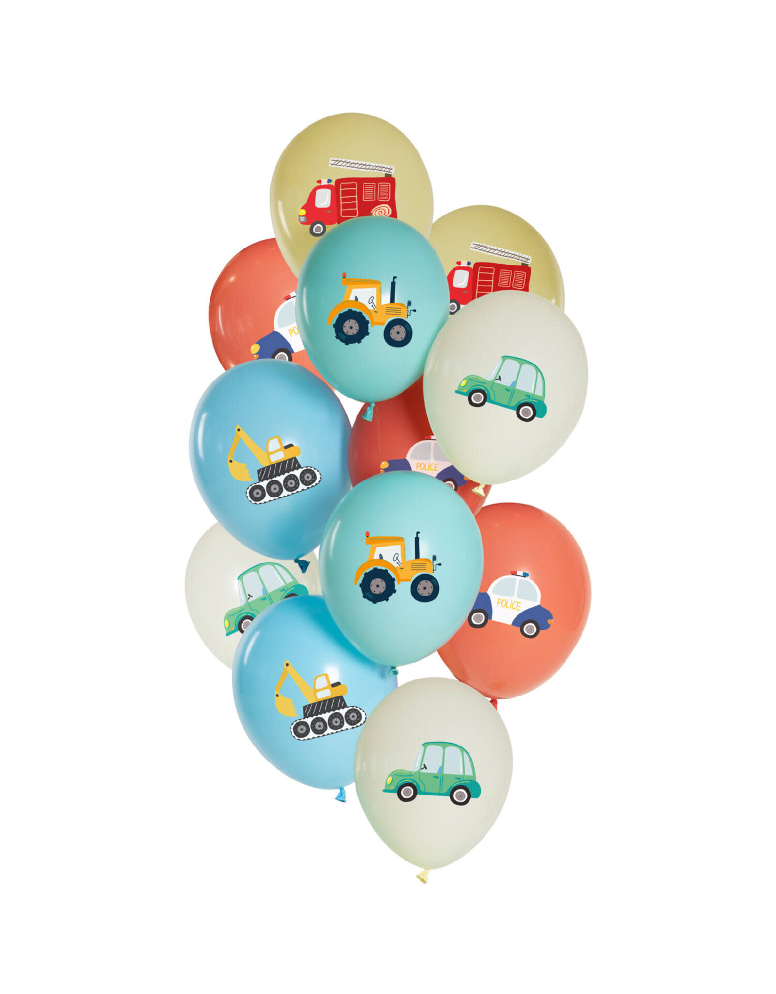 Latex ballonnenset car party 33 cm 12 stuks