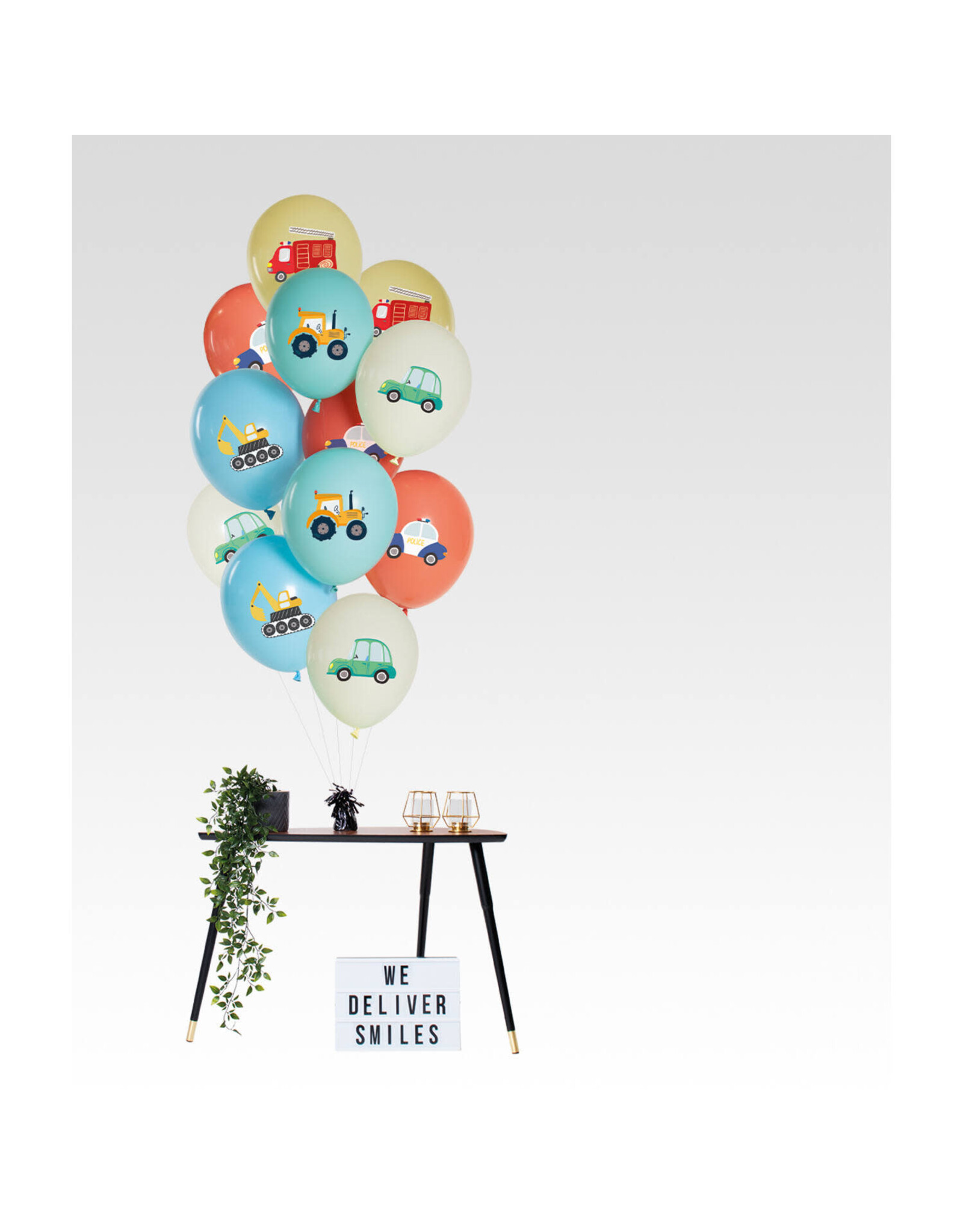 Latex ballonnenset car party 33 cm 12 stuks