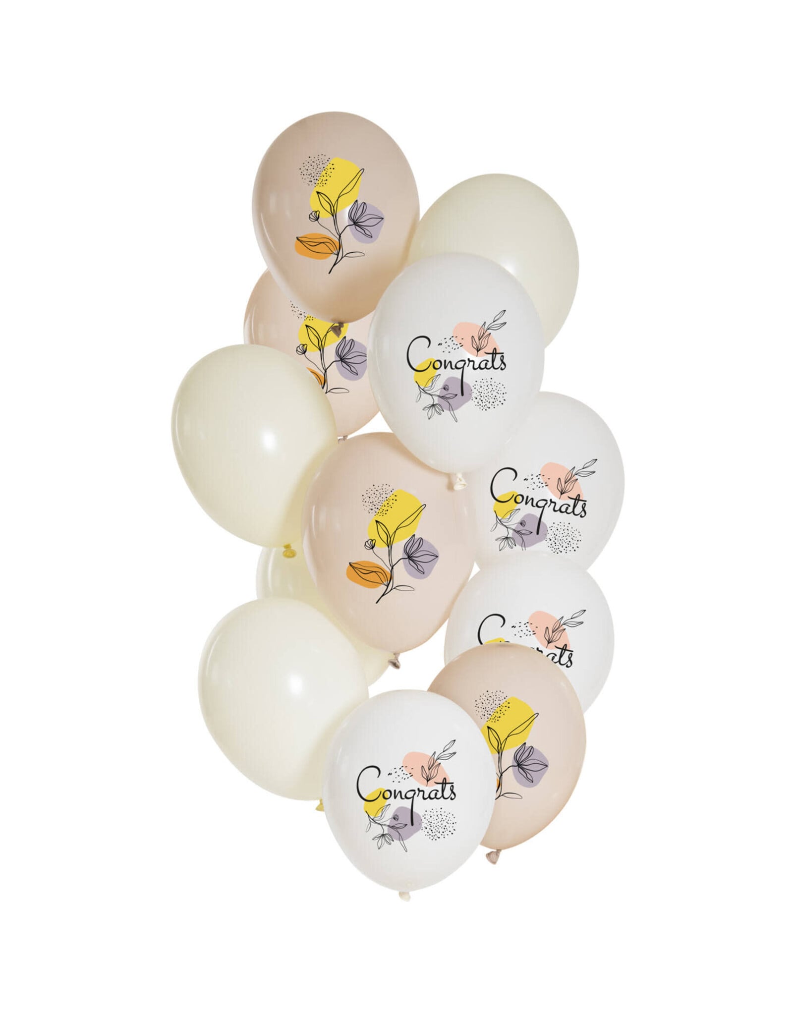 Latex ballonnenset congrats 33 cm 12 stuks