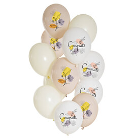 Latex ballonnenset congrats 33 cm 12 stuks